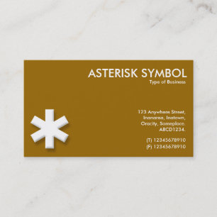 Sterretsymbool - bruin (996600) visitekaartje