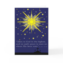 sterrige hemel met kruisen luke 2:14