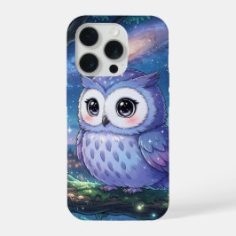Sterrige Nachtuil Telefoonhoesje iPhone 15 Pro Case