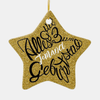Sterrngevormige Alles Gute zum Geburtstag Keramisch Ornament