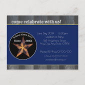 Sterrnlantaarn & Oude Hout Amerikaanse Afstuderen Uitnodiging Briefkaart (Achterkant)