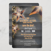 Sterrnlantaarns & Oud Hout Rustieke Amerikaanse Aankondiging (Voorkant / Achterkant)