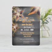 Sterrnlantaarns & Oud Hout Rustieke Amerikaanse Aankondiging (Staand voorkant)