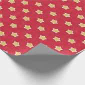 Sterrpatroon-Kerstvakantie Cadeaupapier (Hoek)