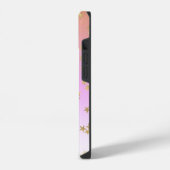 Sterrpatroon perzik paars goud verloop iPhone hoesje (Linkerkant)