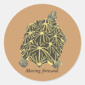 Sterschildpad, schilderij op bevestiging stickers (Voorkant)