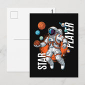 Sterspeler - Space Basketball Vibes Briefkaart (Voorkant / Achterkant)