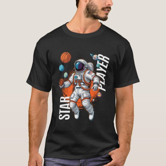 Sterspeler - Space Basketball Vibes T-shirt (Voorkant)