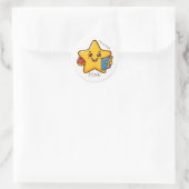 Stersticker voor docenten ronde sticker (Tas)