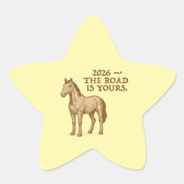 Sterstickers met paard en motiverende tekst ster sticker