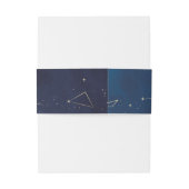 Sterteken Marine Huwelijk Bestek Band Constellatie Uitnodigingen Wikkel (Achterkant Voorbeeld)