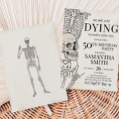 Sterven aan Party Skeleton Halloween Verjaardagsfe Kaart
