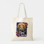 Sterven om te vieren, Skeleton Gothic Halloween Tote Bag (Achterkant)