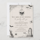 Sterven op een feestje voor volwassen Halloween Kaart (Voorkant)