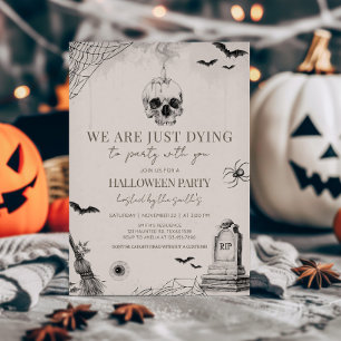Sterven op een feestje voor volwassen Halloween Kaart