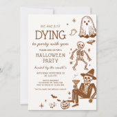 Sterven op een Halloween feest Kaart (Voorkant)