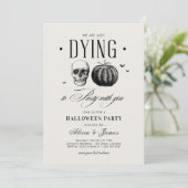Sterven op een  Halloween-uitnodiging voor volwass Kaart (Staand voorkant)
