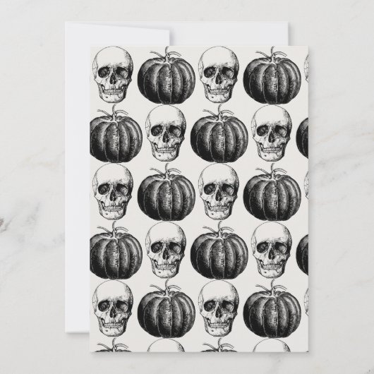 Sterven op een Halloween-uitnodiging voor volwass Kaart (Achterkant)