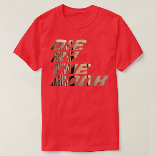 Sterven volgens het boek t-shirt (Design voorkant)