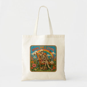 Sterven Voor Een Theekopje Retro Skelet Thee Tote Bag