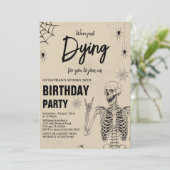 Sterven voor u om ons te vergezellen Halloween ver Kaart (Staand voorkant)