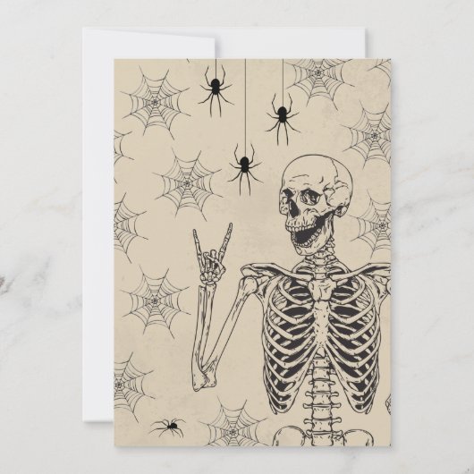 Sterven voor u om ons te vergezellen Halloween ver Kaart (Achterkant)