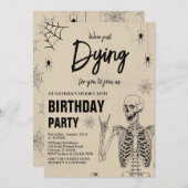 Sterven voor u om ons te vergezellen Halloween ver Kaart (Voorkant / Achterkant)