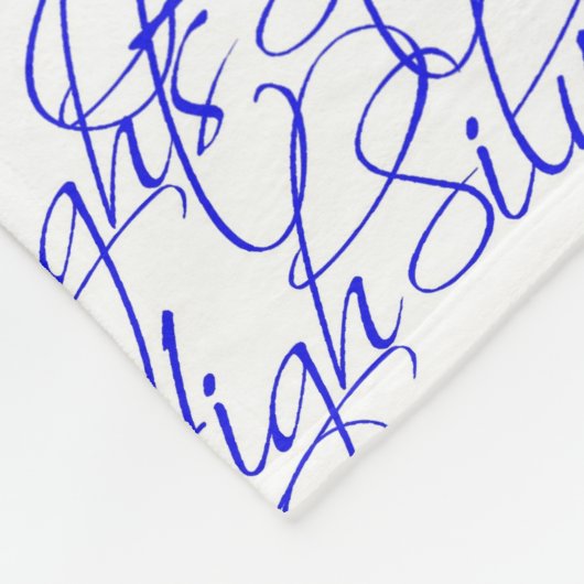 Stervende High Script Text II Custom Fleece Blanke (Hoek)