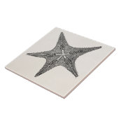 stervis Antiek Star Fish Sjabloon Tegeltje (Zijkant)
