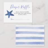 Stervis | Ocean Baby shower Luier Raffle Informatiekaartje (Voorkant / Achterkant)