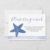 Stervis | Ocean Baby shower Neem een boek mee Kaart (Voorkant)