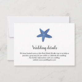 Stervis | Ocean bruiloft details Kaart