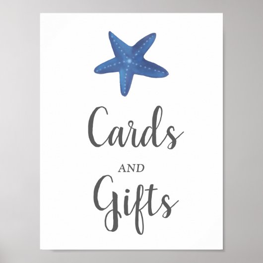Stervis | Ocean Wedding Cards & Gifts Sign Poster (Voorkant)