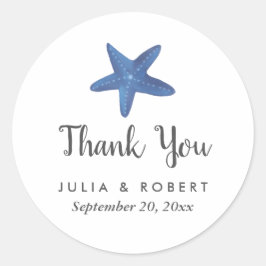 Stervis | Ocean Wedding Dank u Ronde Sticker