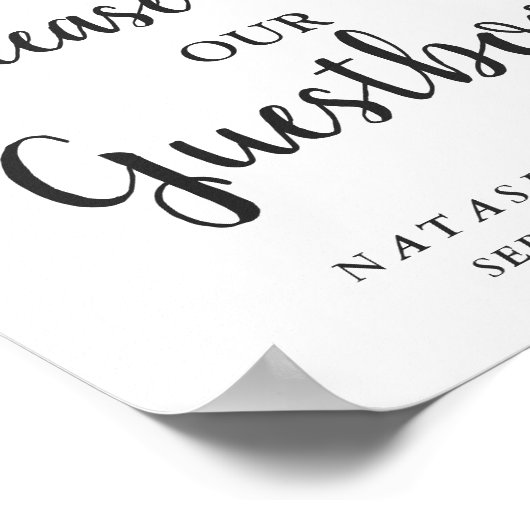 Stervis | Ocean Wedding Guestbook Poster (Hoek)