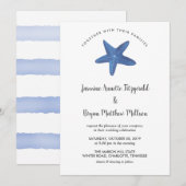Stervis | Ocean Wedding Kaart (Voorkant / Achterkant)