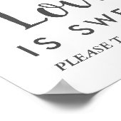 Stervis | Ocean Wedding Love is Sweet Sign Poster (Hoek)