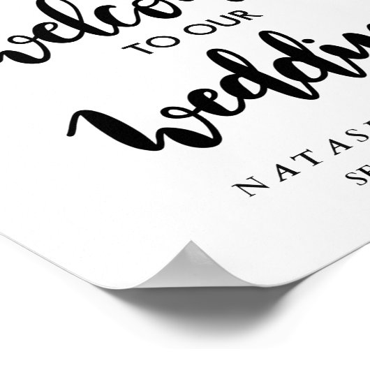 Stervis | Ocean Wedding Sign Poster (Hoek)