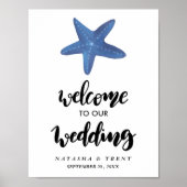 Stervis | Ocean Wedding Sign Poster (Voorkant)