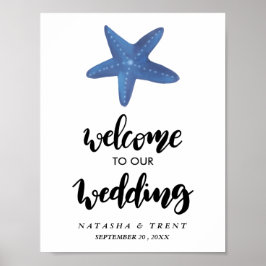 Stervis | Ocean Wedding Sign Poster