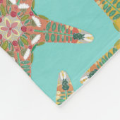 stervisbloem blauw fleece deken (Hoek)