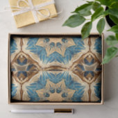 Stervormen Art Deco, Blauw en Bruin Tissuepapier (Geschenk)