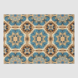 Stervormen Art Deco, Blauw en Bruin Tissuepapier