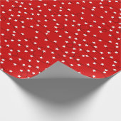 Stervormig Kerstverlichtingspatroon Rode Kerstmis Cadeaupapier (Hoek)