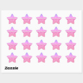 Stervormig: Regenboog Glitter: Adres Stickers (Vel)