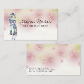 Stervormig stof achtergrond | Mode Model Logo Visitekaartje (Voorkant / Achterkant)