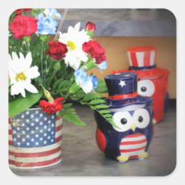 Stervormig Vierkante Sticker