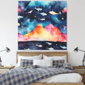 stervormig zeegezicht canvas afdruk (Insitu (Slaapkamer))