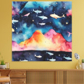 stervormig zeegezicht canvas afdruk (Insitu (Woonkamer))