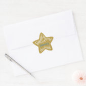Stervormige 'Gefeliciteerd met verjaardag' Ster Sticker (Envelop)